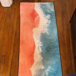 Manduka Pink and Blue Yoga Mat with Organic Design